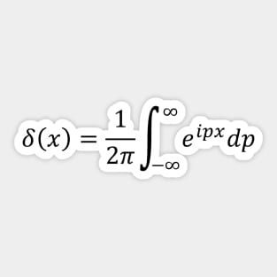 Dirac Delta Function - Math And Physics Basics Sticker